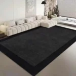 Non-slip Simple Nordic Living Room Carpet Minimalism Black Bedroom Decor Area Rug High-quality Comfortable Soft Table Floor Mat