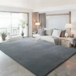 Soft Coral Fleece Carpet For Living Room Sofa Coffee Table Rug Kids Bedroom Soundproof Mat Balcony Cushion Home Decor Gray
