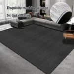 Solid Color Living Room Carpet Simple Rugs for Bedroom Decoration Maison Dirt Resistance Black Floor Mat Large Area Parlor Rug