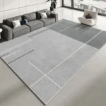 VIKAMA Fashion Simple Crystal Velvet Carpet Living Room Sofa Tea Table Wear-Resistant Mat Bedroom Dirty Mat Home Decoration