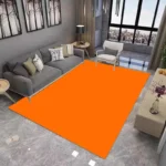 Simple Solid Color Living Room Carpet Coffee Table Carpet Internet Celebrity Live Broadcast Room Orange Carpet Store Photo Mat
