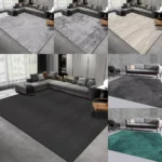 Fashion Solid Color Black Grey Carpet Living Room Decor Sofa Rug Bedside Sofa Rug Lounge Coffee Table Floor Mat Home Apartment